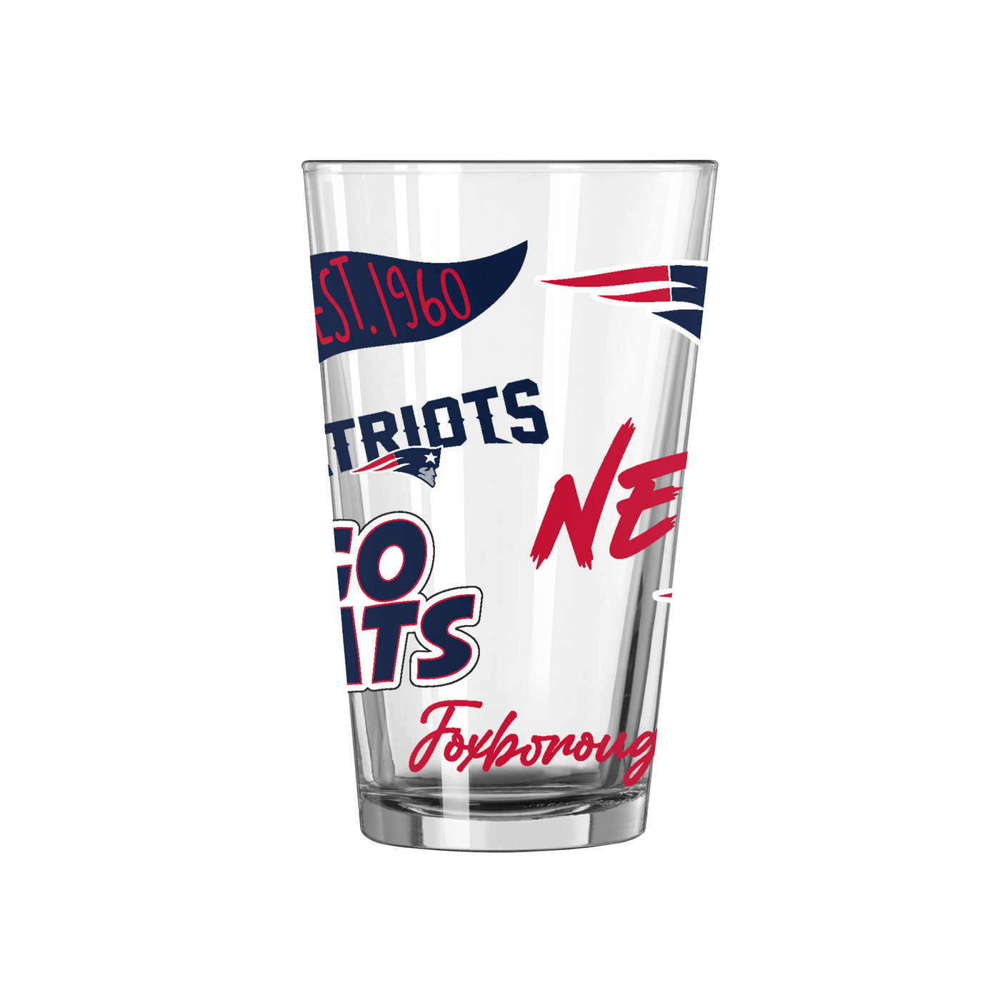 New England Patriots 16oz Native Pint Glass
