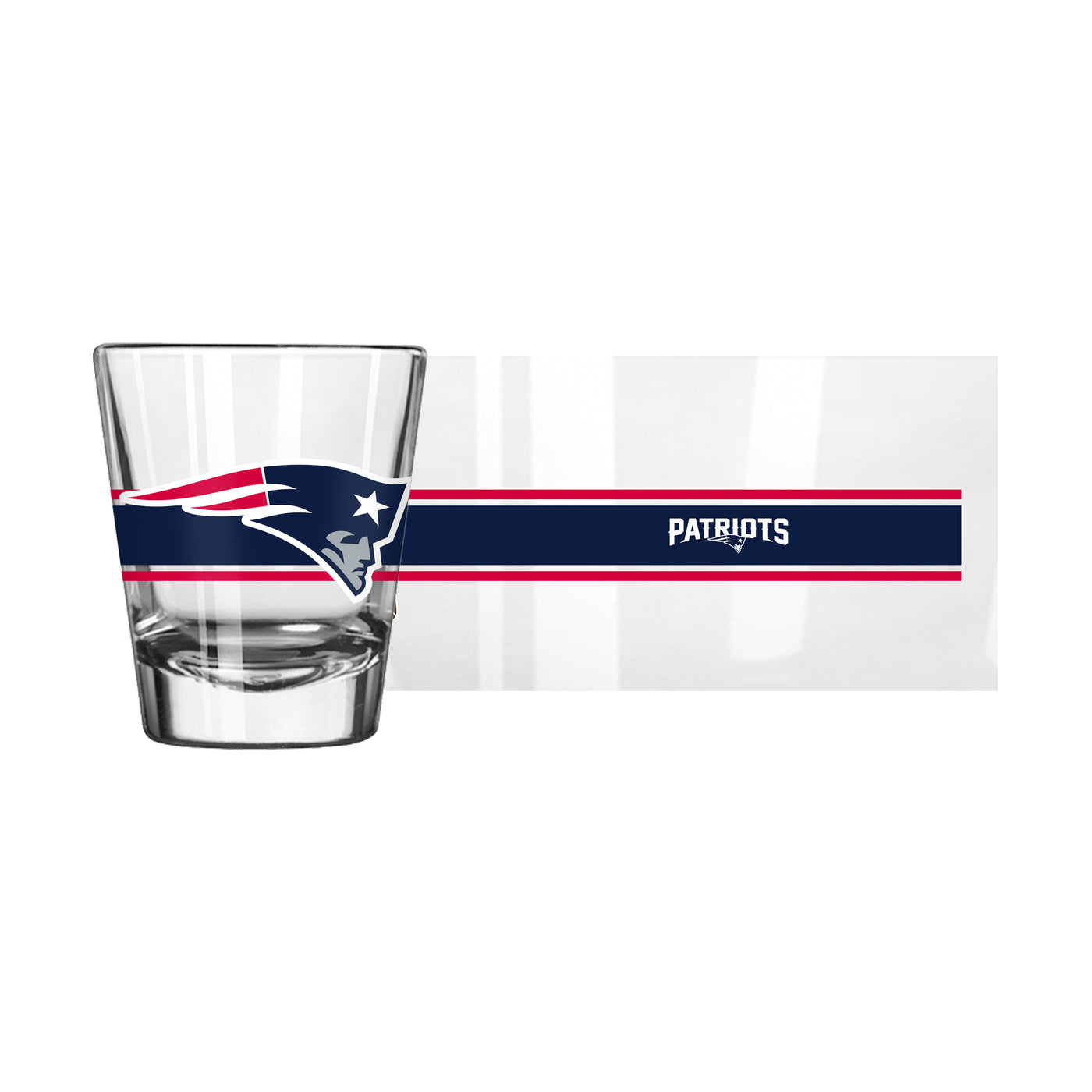New England Patriots 2oz Stripe Shot Glass