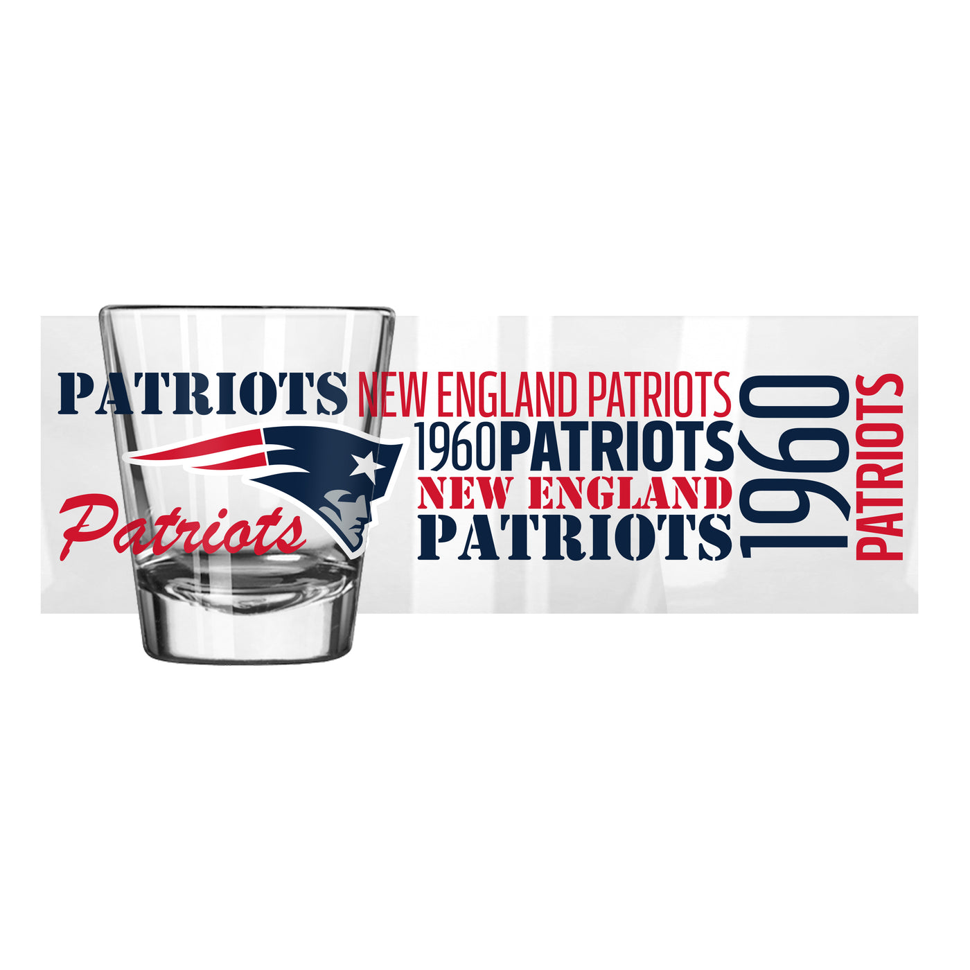 New England Patriots 2oz Spirit Shot Glass