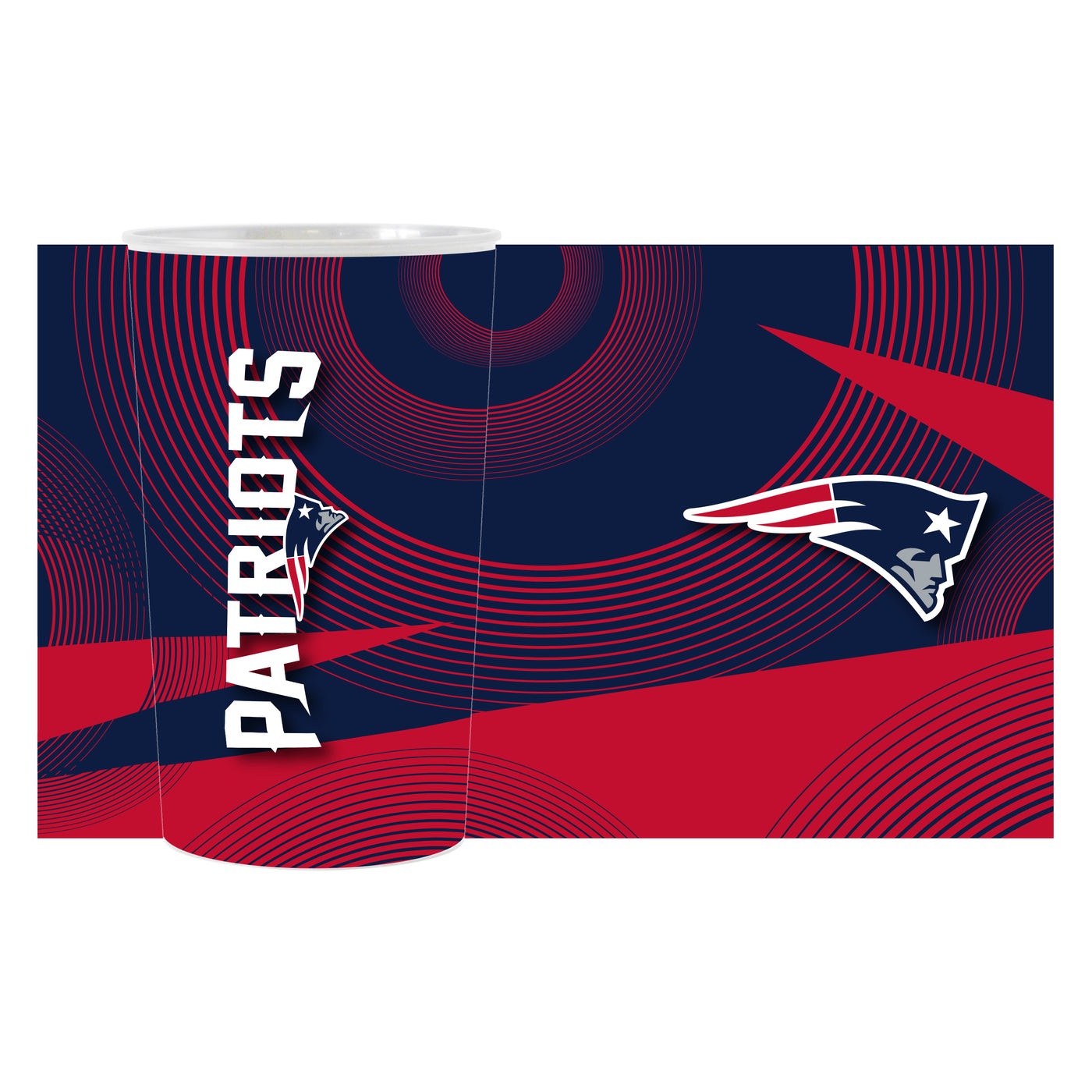 New England Patriots Geometric Hardwall Cup 4 Pack