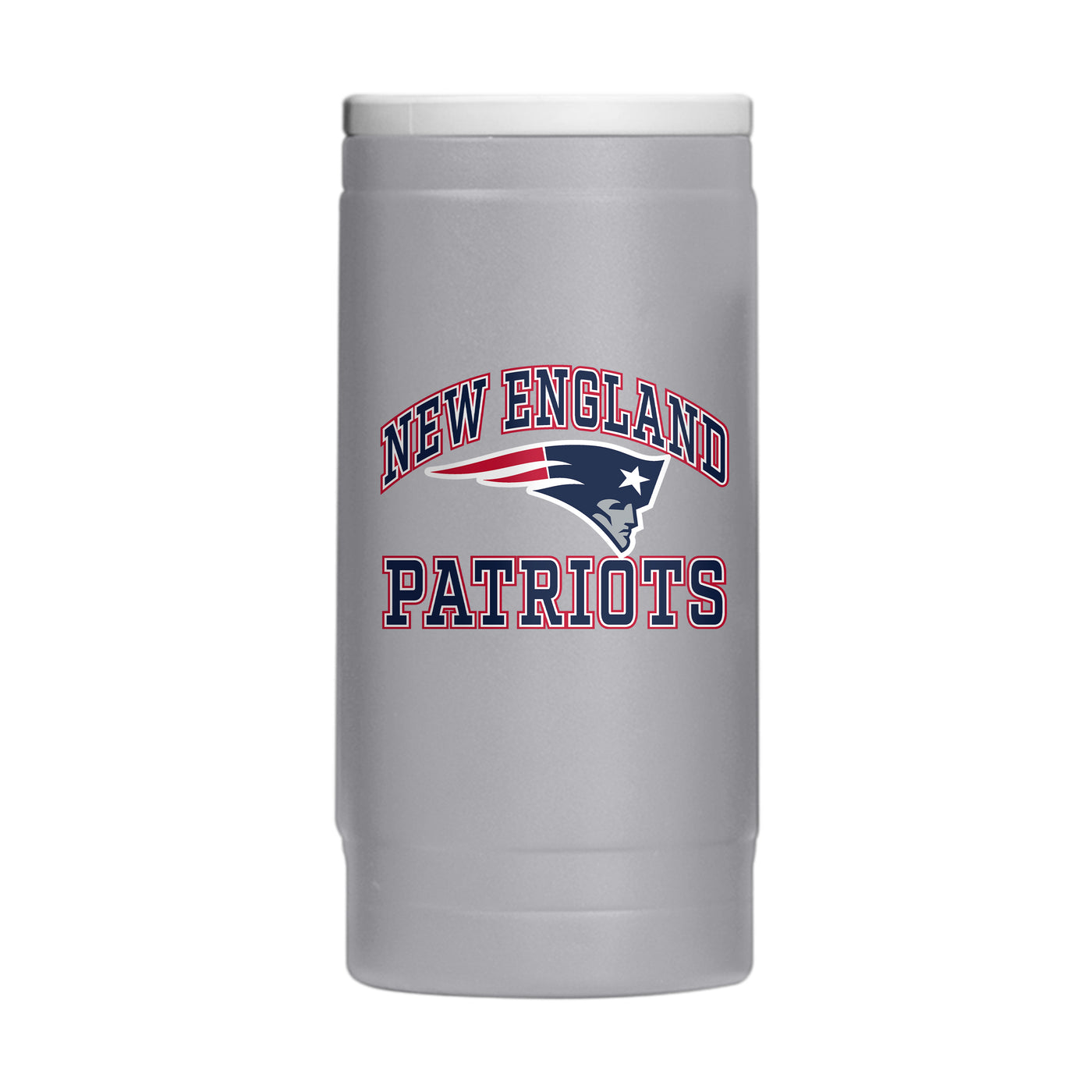 New England Patriots 12oz Athletic Powdercoat SlimCan Coolie