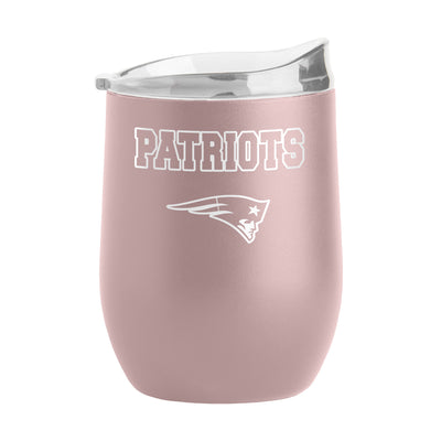 New England Patriots 16oz Stencil Powder Coat Curved Beverage