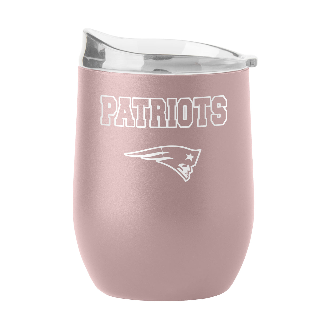 New England Patriots 16oz Stencil Powder Coat Curved Beverage