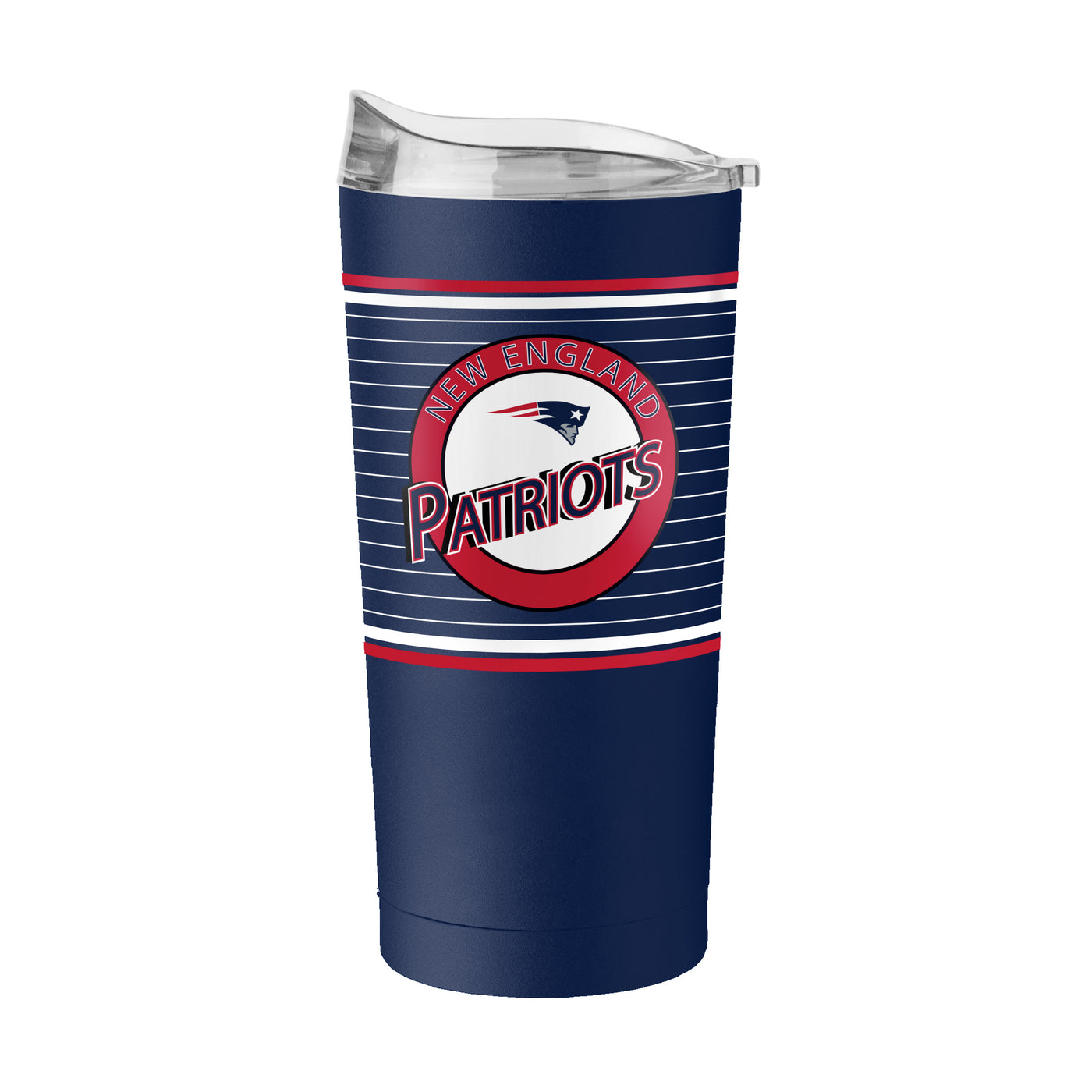 New England Patriots 20oz Horizontal Stripe Powder Coat Tumbler
