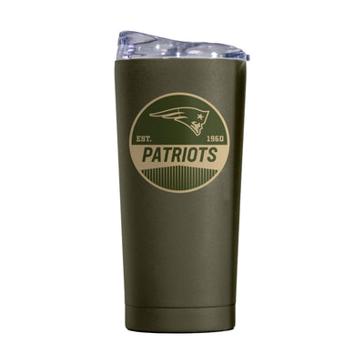New England Patriots 20oz Badge Powder Coat Tumbler