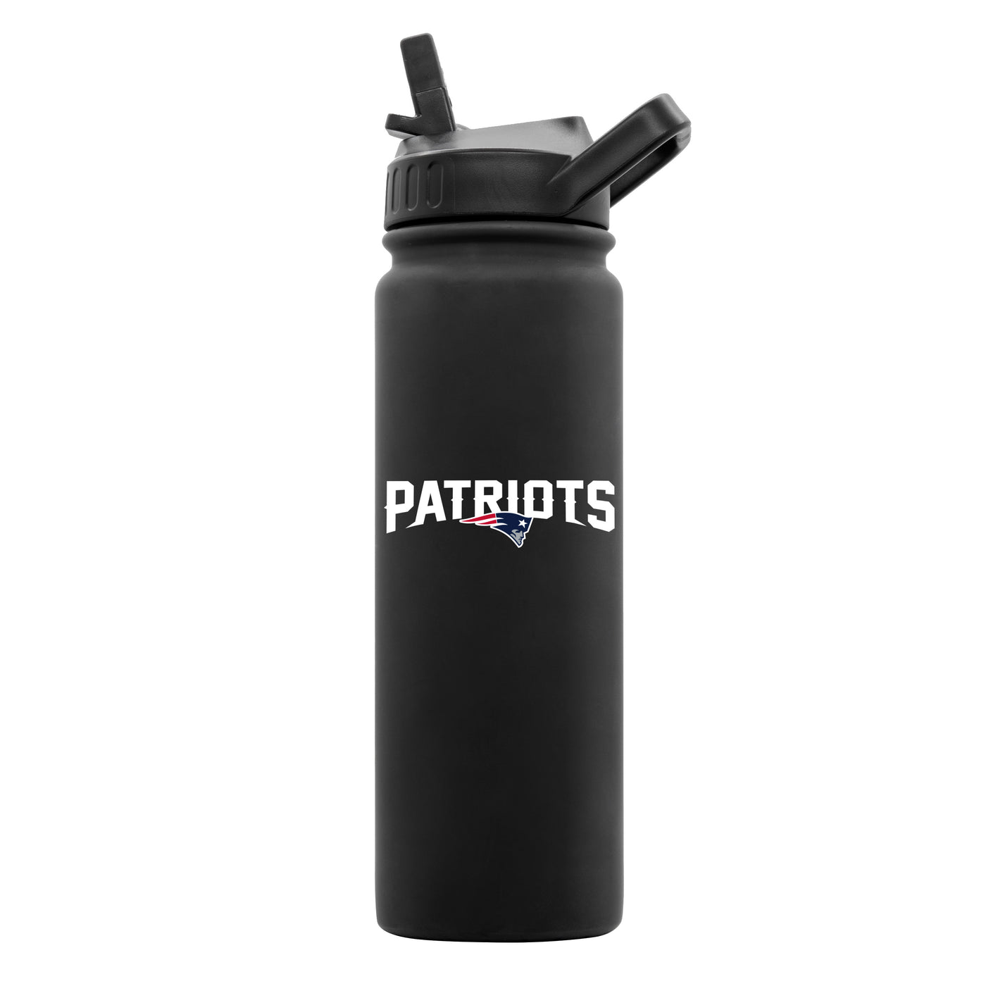 New England Patriots 24oz Black Soft Touch Bottle - Logo Brands