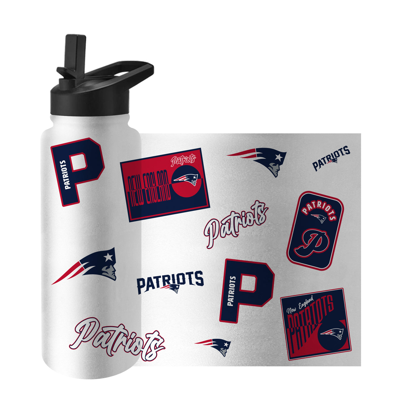 New England Patriots White 34oz Dream Weave Quencher Bottle