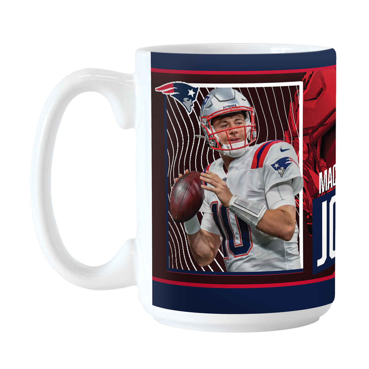 NE Patriots 15oz Mac Jones Image Sublimated Mug