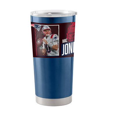 New England Patriots 20oz Mac Jones Stainless Tumbler - Logo Brands