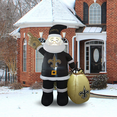 New Orleans Saints Santa Claus Yard Inflatable