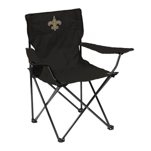 New Orleans Saints quad chair by Logo Brands, portable sports seating with team logo and comfortable fabric for game day.