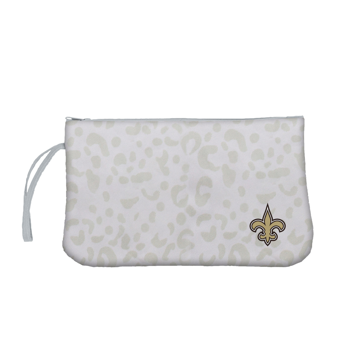 New Orleans Saints Leopard Print Wristlet