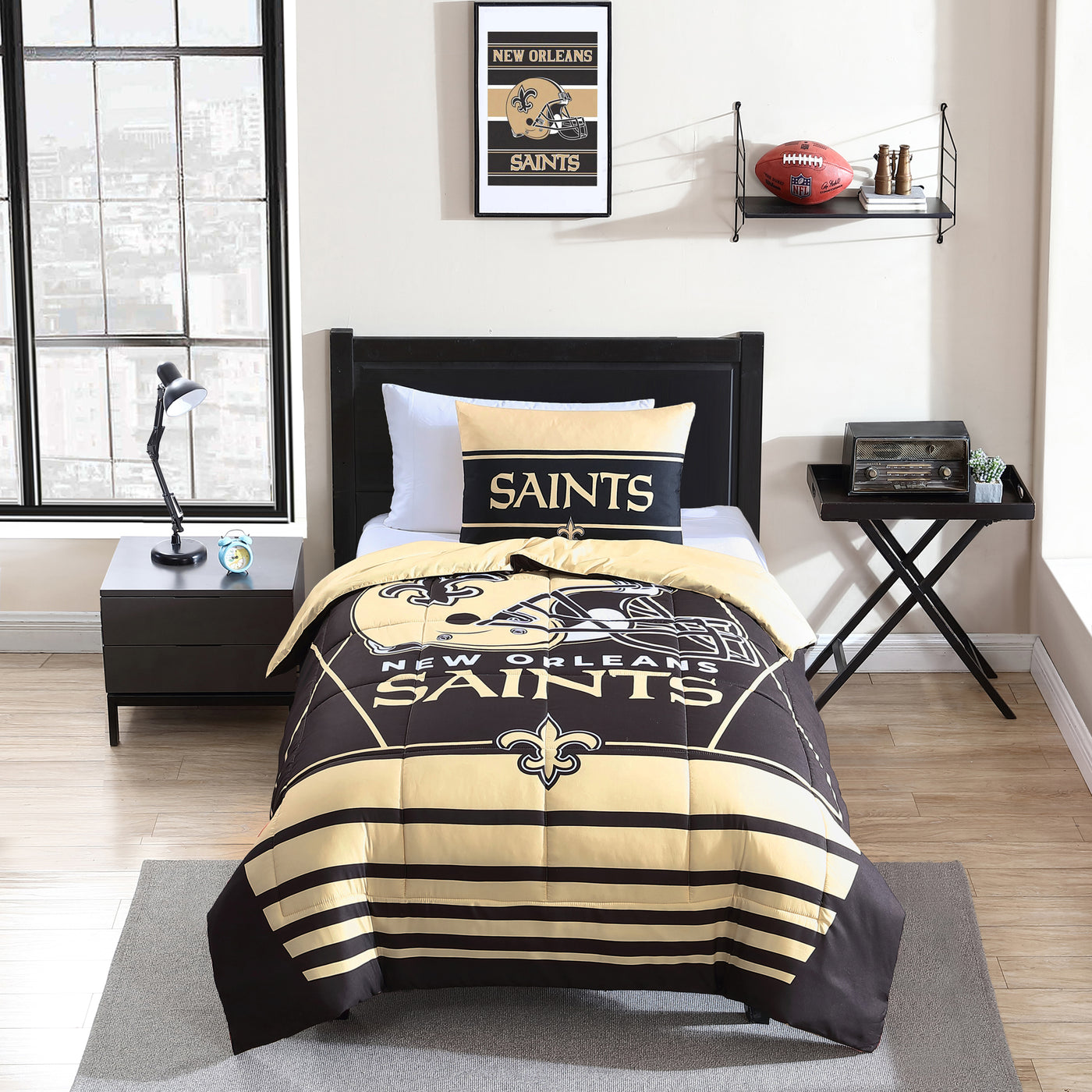 New Orleans Saints Crosser Comforter Set Twin