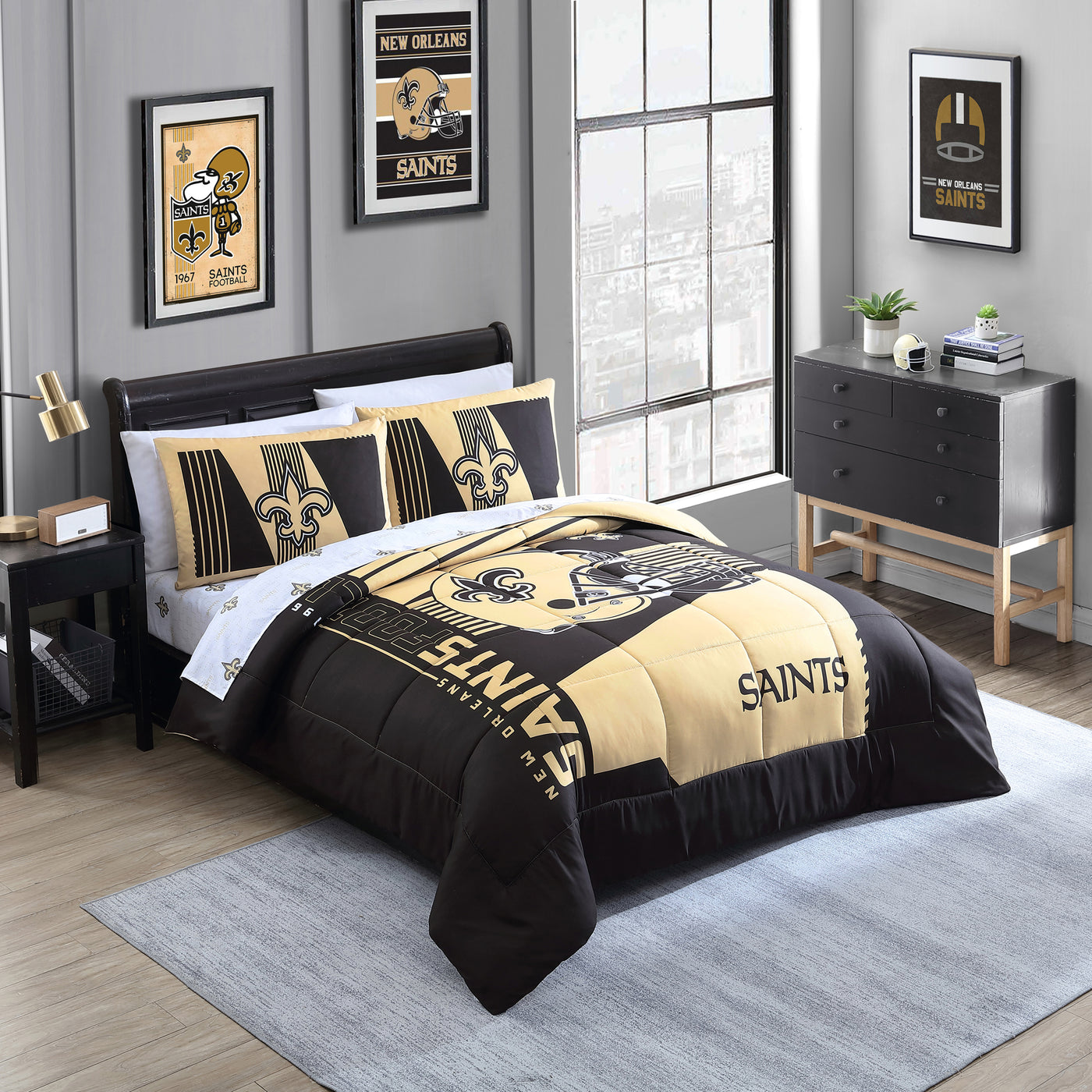 New Orleans Saints Status Bed In A Bag Full