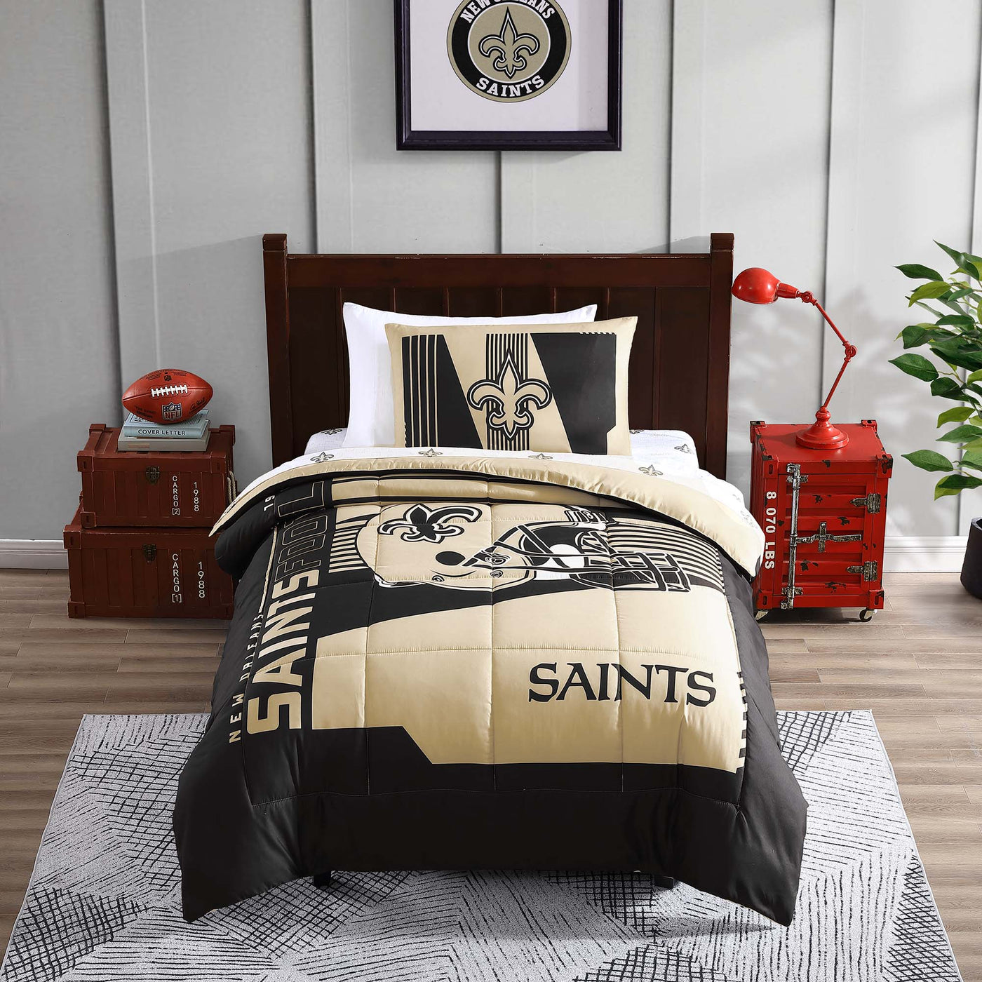 New Orleans Saints Status Bed In A Bag Twin