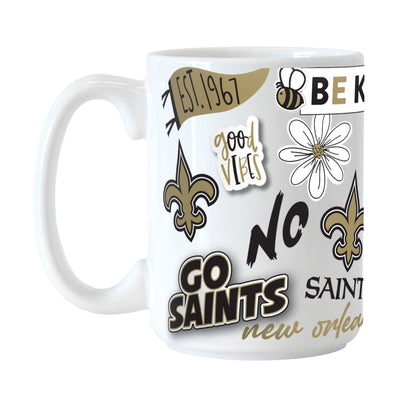 New Orleans Saints 15oz Native Sublimated Mug - Logo Brands