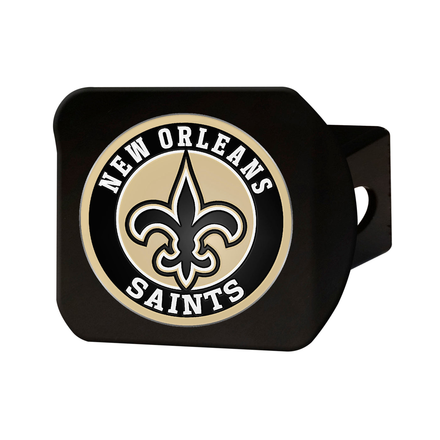 TRINITY NFL - New Orleans Saints Color on Black Hitch Cover