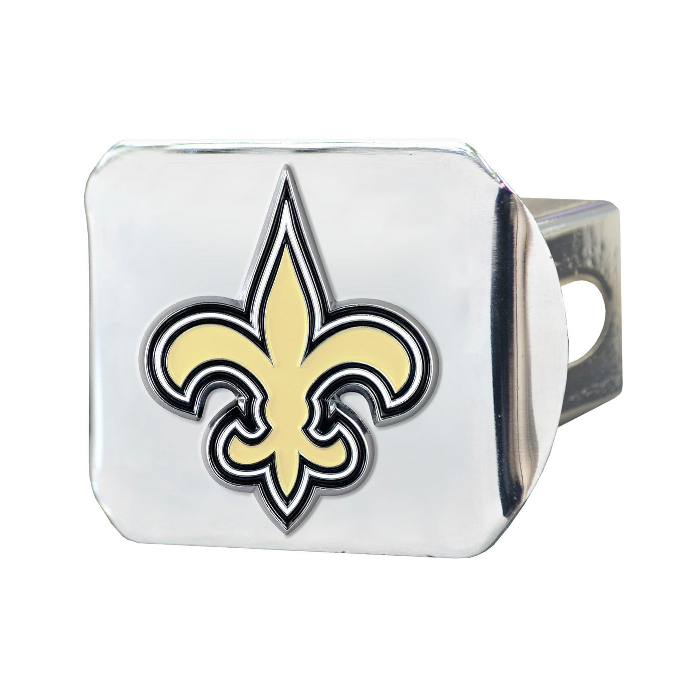 NFL - New Orleans Saints Color on Chrome Hitch Cover