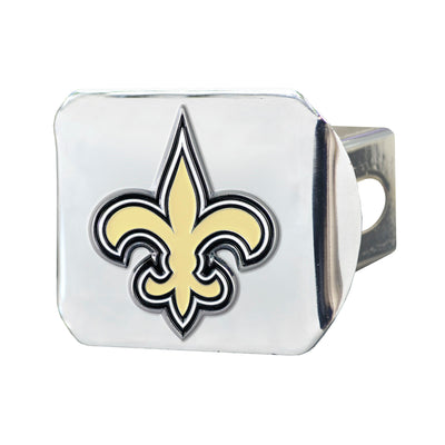 NFL - New Orleans Saints Color on Chrome Hitch Cover