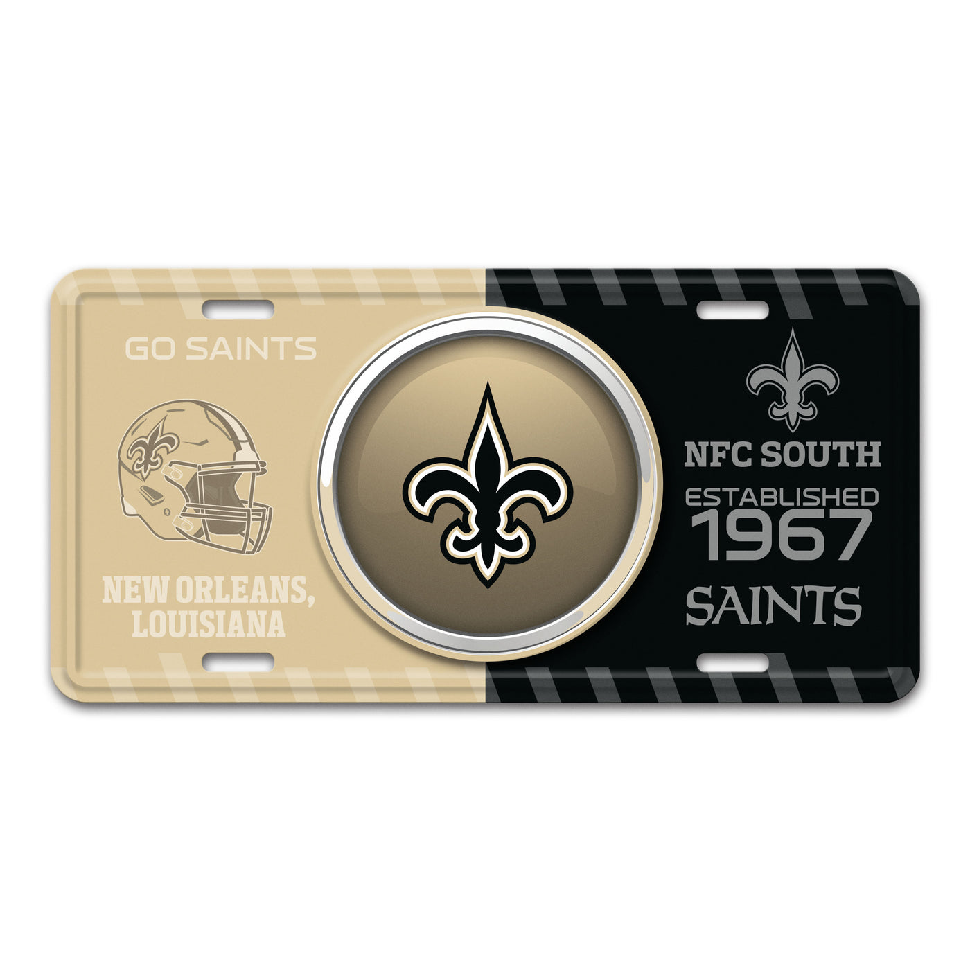 NFL - New Orleans Saints Embossed Metal License Plate