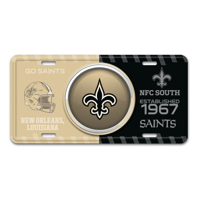 NFL - New Orleans Saints Embossed Metal License Plate