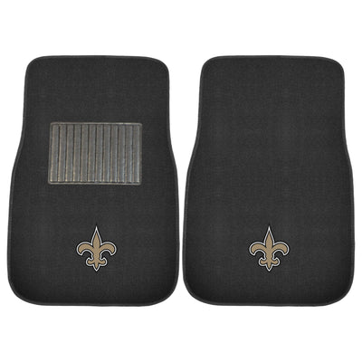 NFL - New Orleans Saints 2-pc Embroidered Car Mat Set
