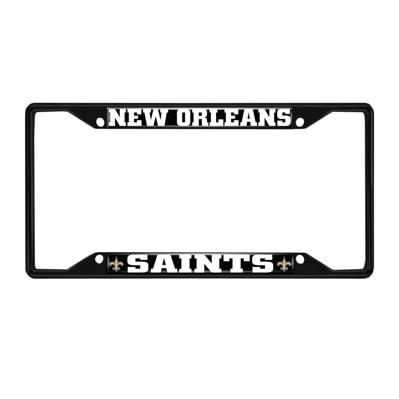 NFL - New Orleans Saints Black License Plate Frame