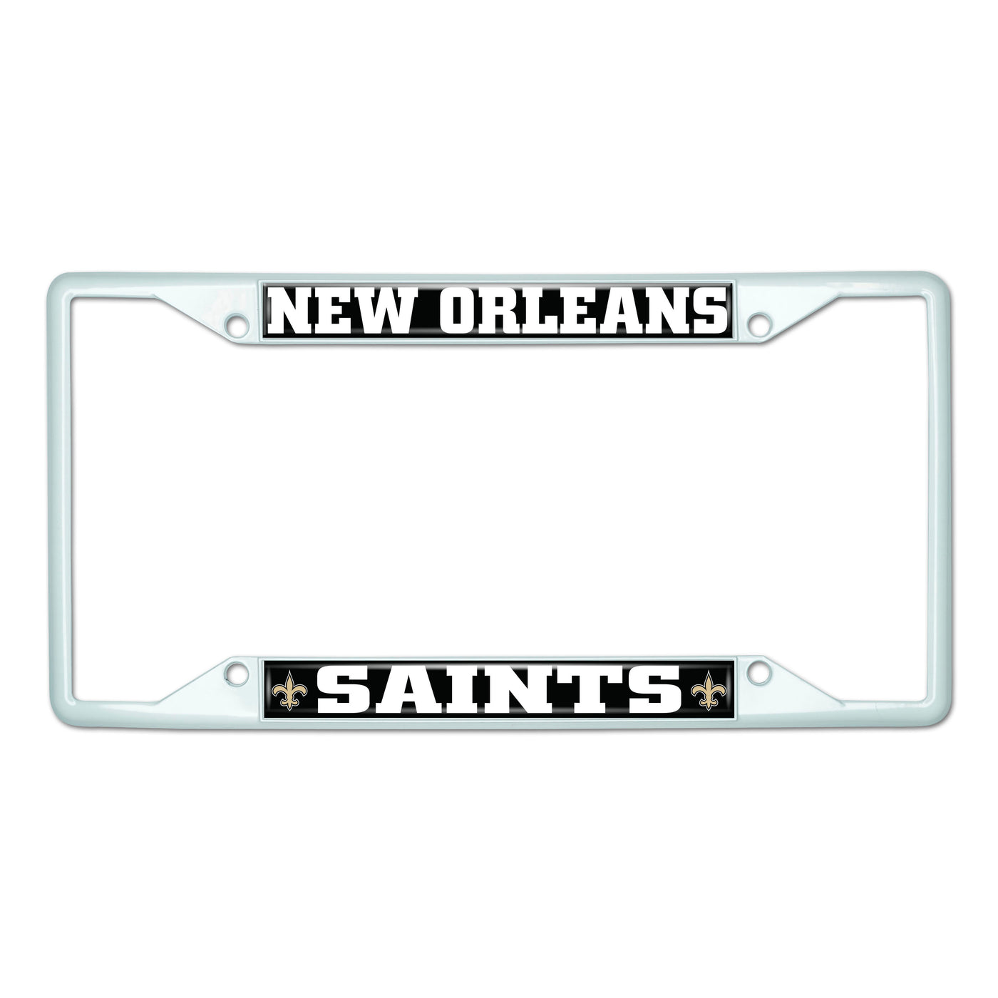 NFL - New Orleans Saints-White License Plate Frame