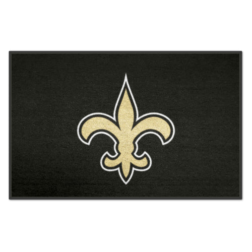 New Orleans Saints starter mat by Logo Brands featuring team logo and colors, perfect for game day or fan decor.