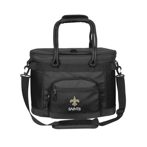New Orleans Saints 35 Can Flex Cooler by Logo Brands, portable cooler with team logo and colorful design for outdoor events.