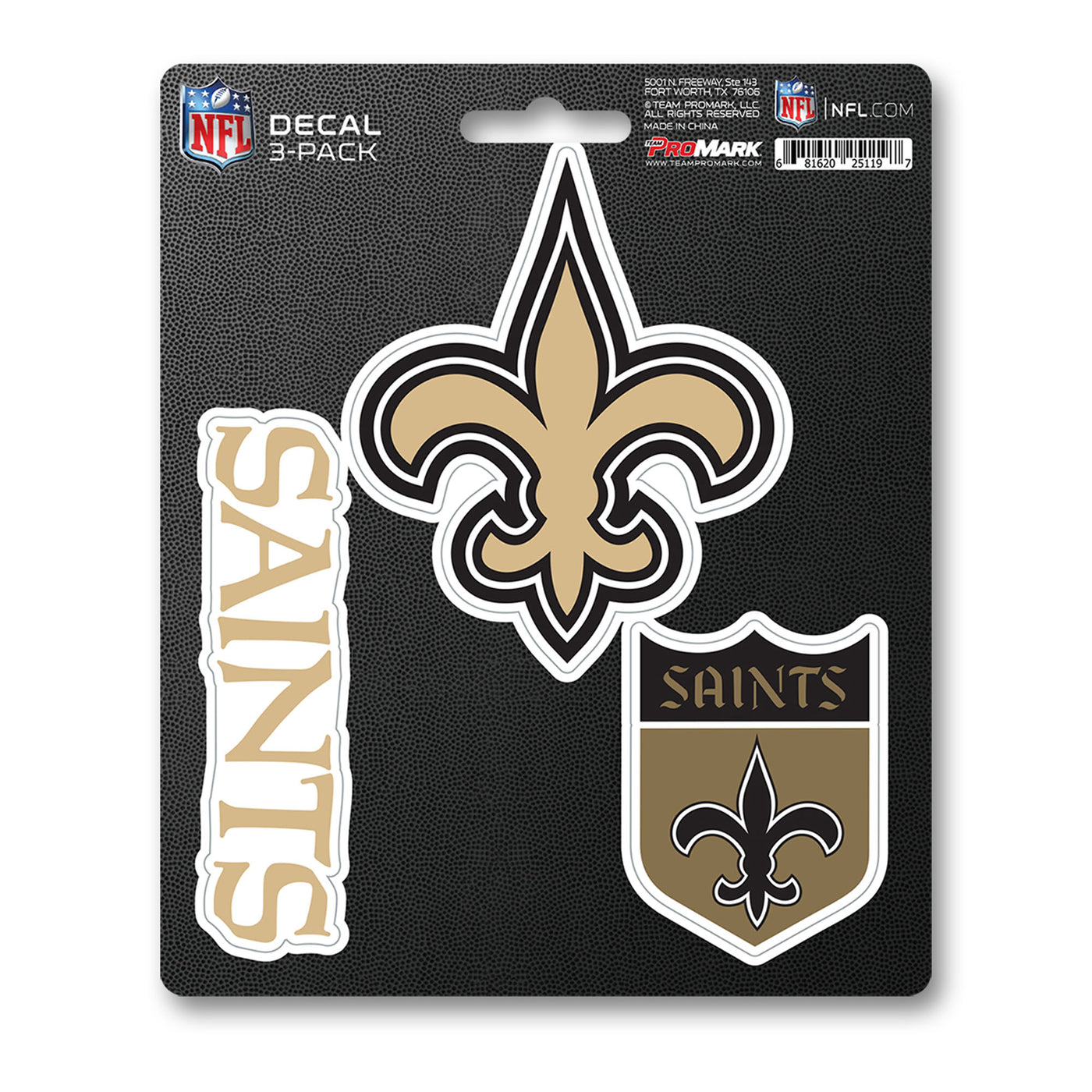 NFL - New Orleans Saints Decal 3-pk