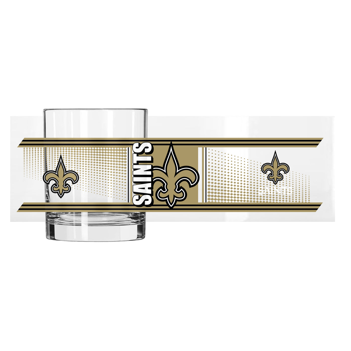 New Orleans Saints 14oz Hero Rocks Glass