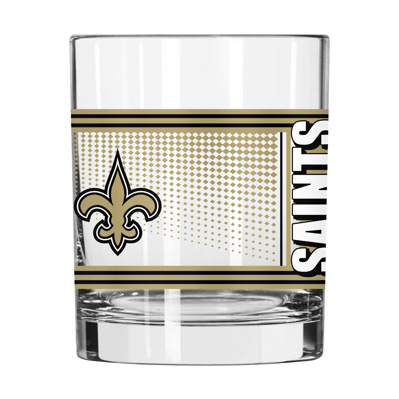 New Orleans Saints 14oz Hero Rocks Glass