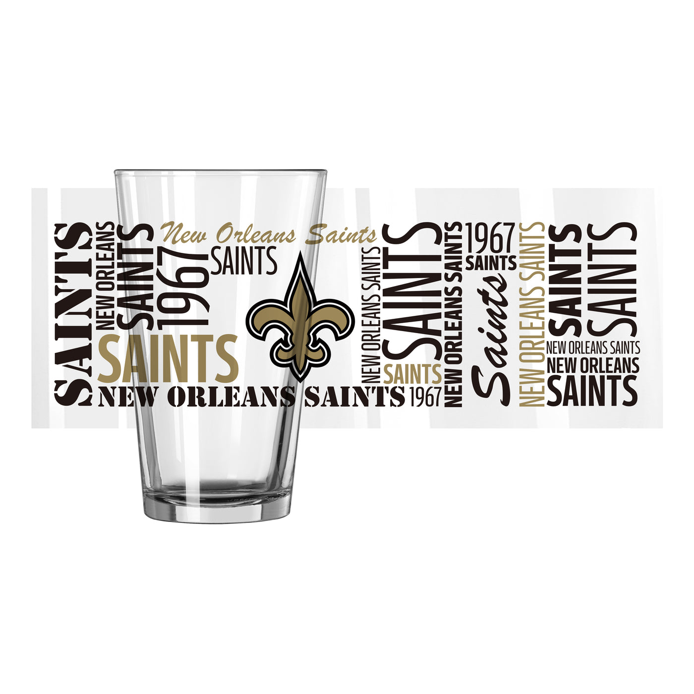 New Orleans Saints 16oz Spirit Pint Glass