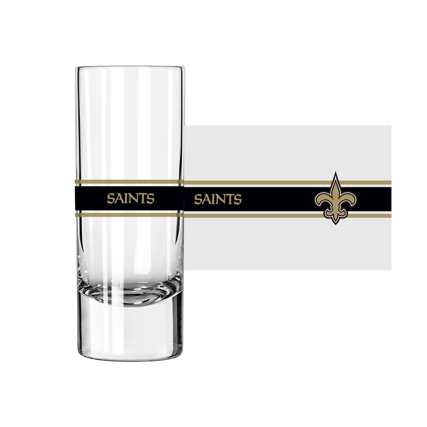 New Orleans Saints 2.5oz Stripe Shooter Glass