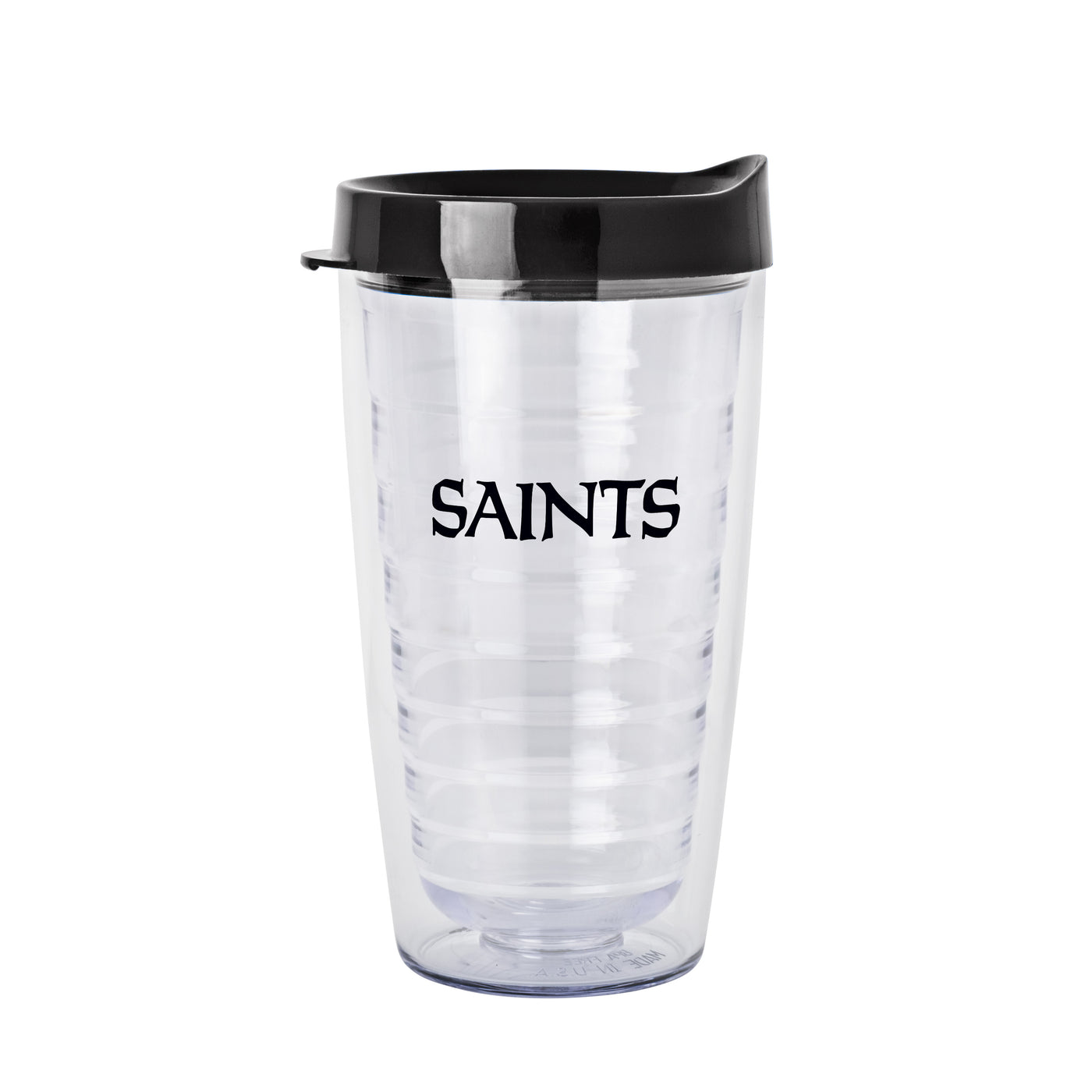 New Orleans Saints 16oz Flipside Dbl Wall Clear Tumbler