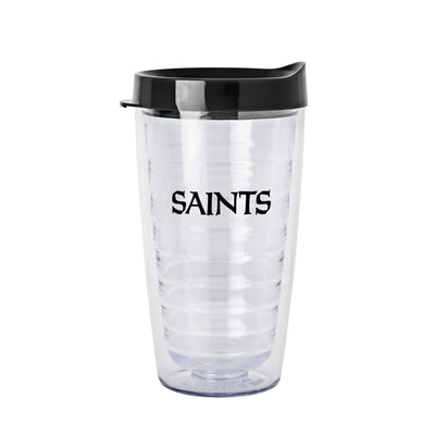 New Orleans Saints 16oz Flipside Dbl Wall Clear Tumbler
