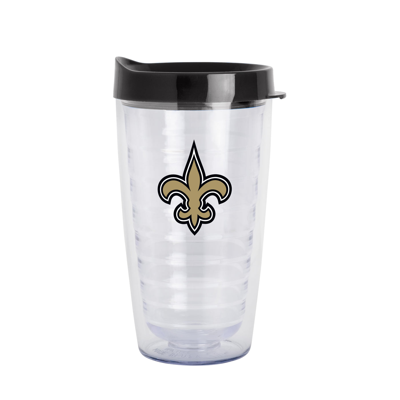 New Orleans Saints 16oz Flipside Dbl Wall Clear Tumbler