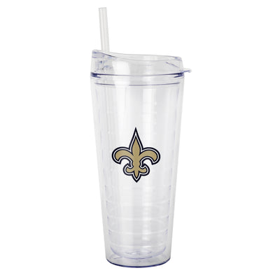 New Orleans Saints 22oz Flipside Dbl Wall Clear Tumbler