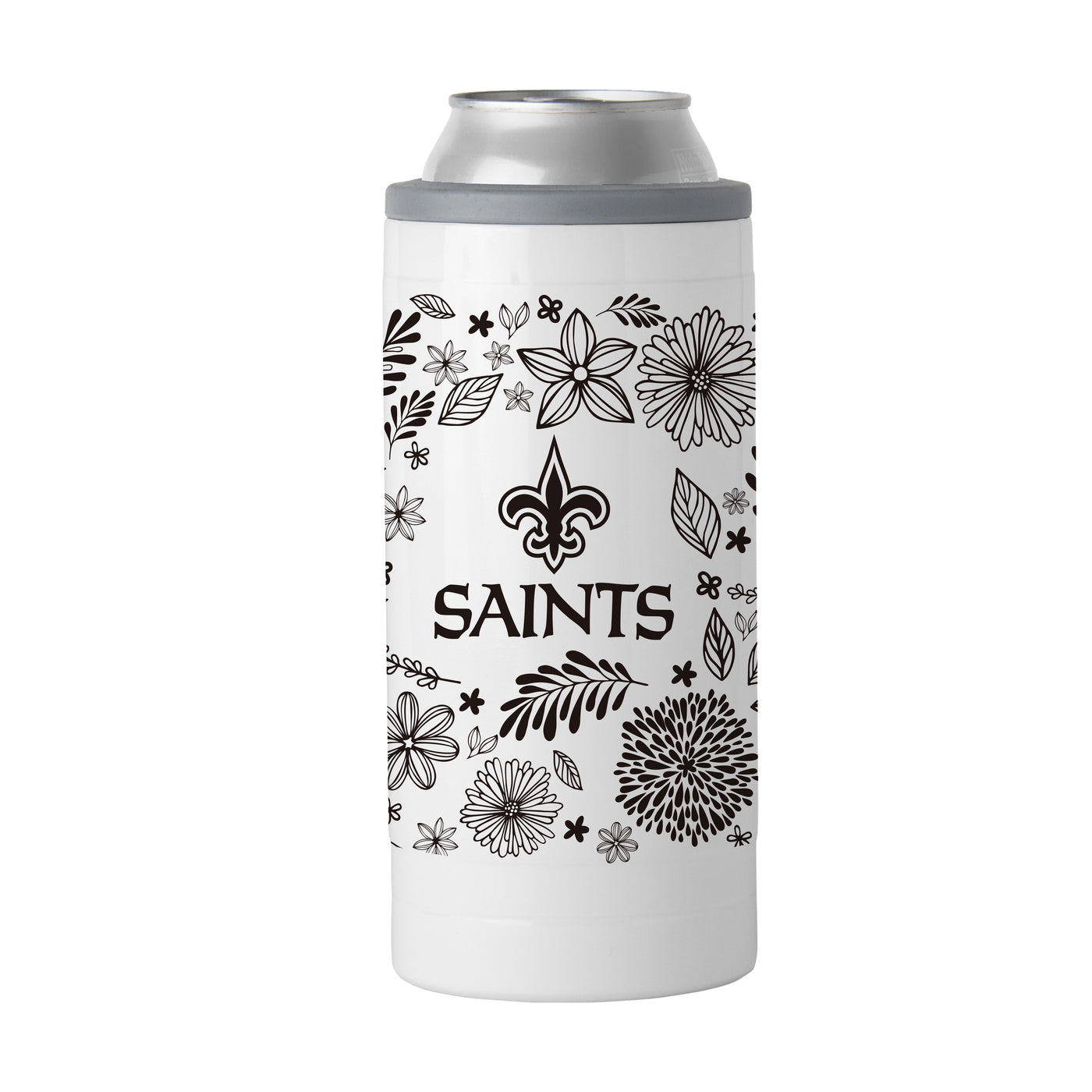 New Orleans Saints 12oz Botanical Slim Can Coolie