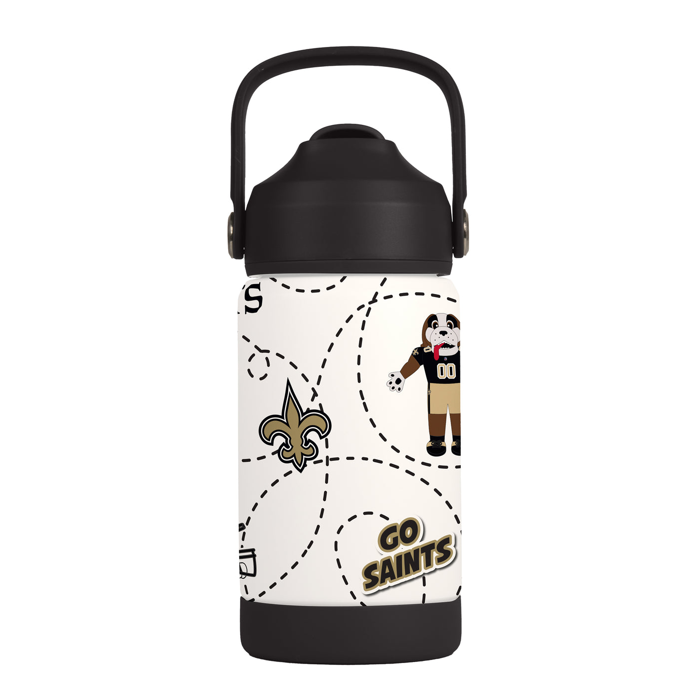 New Orleans Saints 12oz Mascot SS Kids Bottle