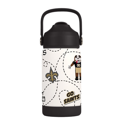 New Orleans Saints 12oz Mascot SS Kids Bottle