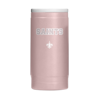 New Orleans Saints  Stencil Powder Coat Slim Can Coolie