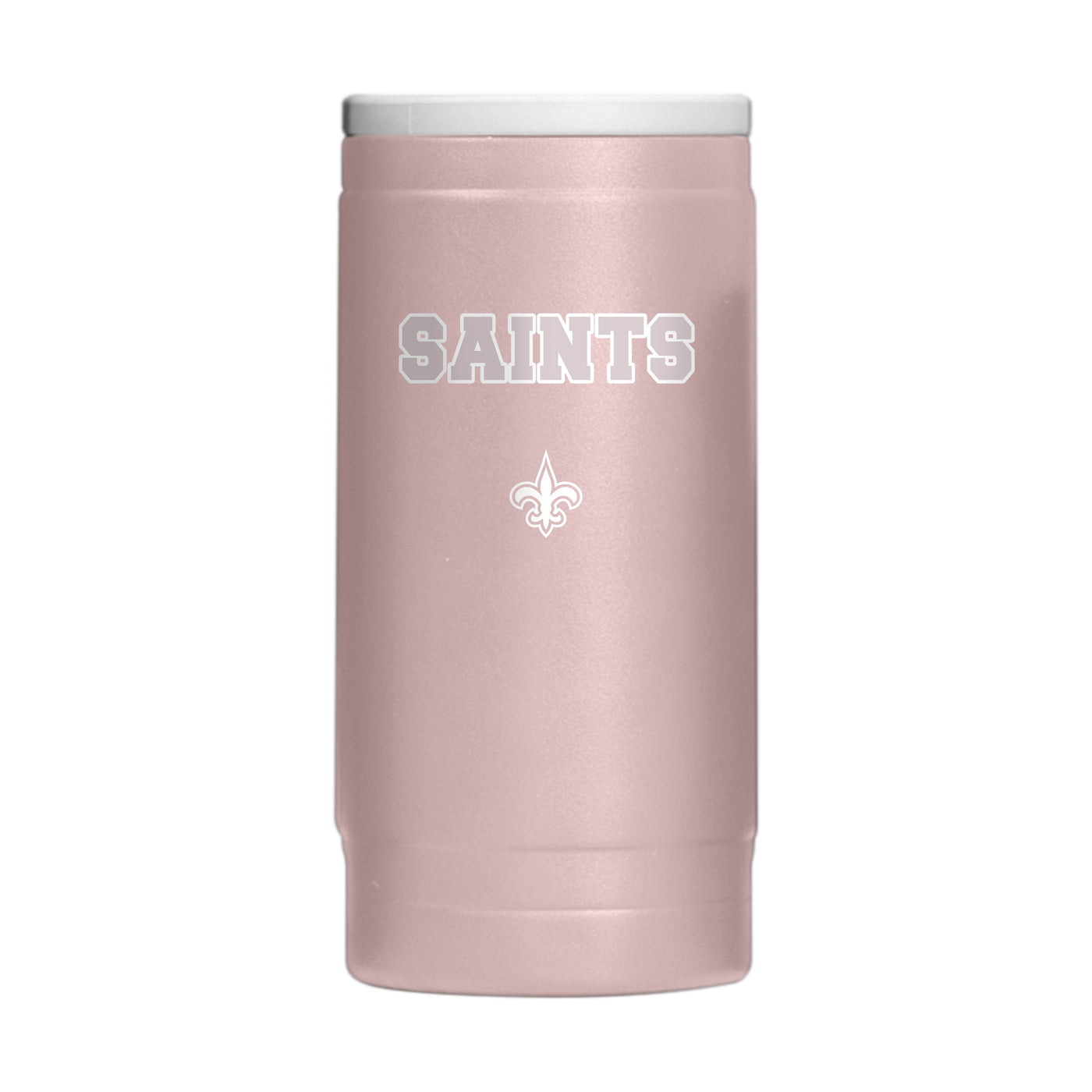 New Orleans Saints  Stencil Powder Coat Slim Can Coolie