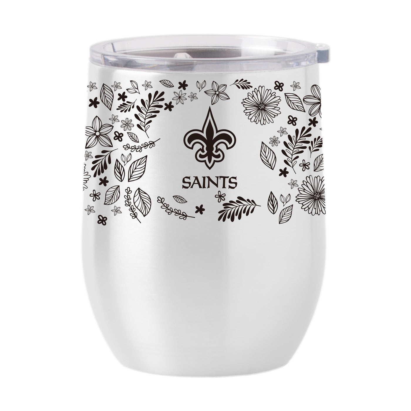 New Orleans Saints 16oz Botanical Stainless Curved Beverage