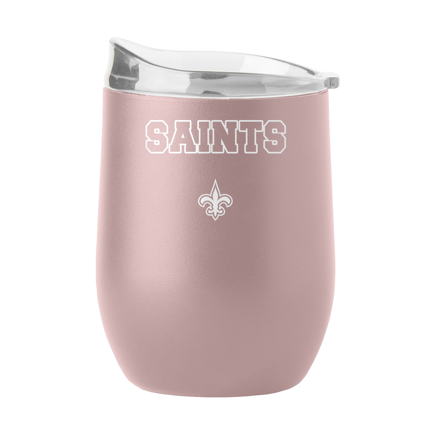 New Orleans Saints 16oz Stencil Powder Coat Curved Beverage