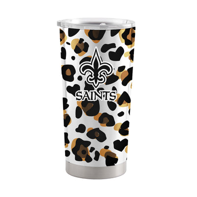 New Orleans Saints 20oz Neutral Leopard Stainless Steel Tumbler