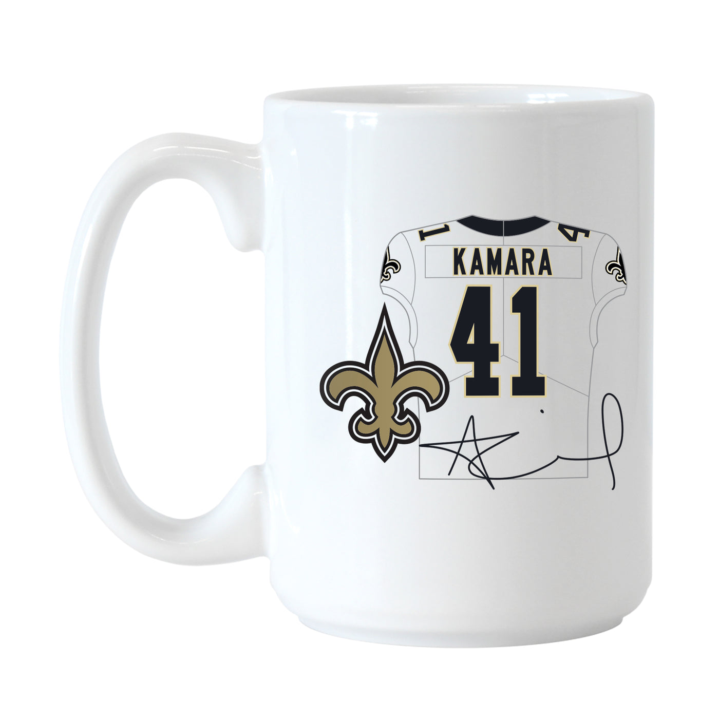 New Orleans Saints Alvin Kamara Jersey 15oz Sublimated Mug