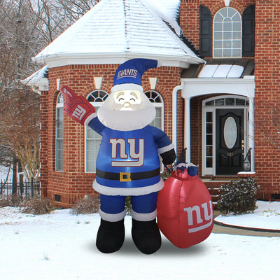 New York Giants Santa Claus Yard Inflatable