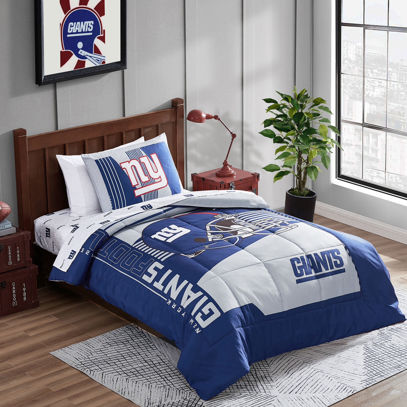 New York Giants Status Bed In A Bag Twin